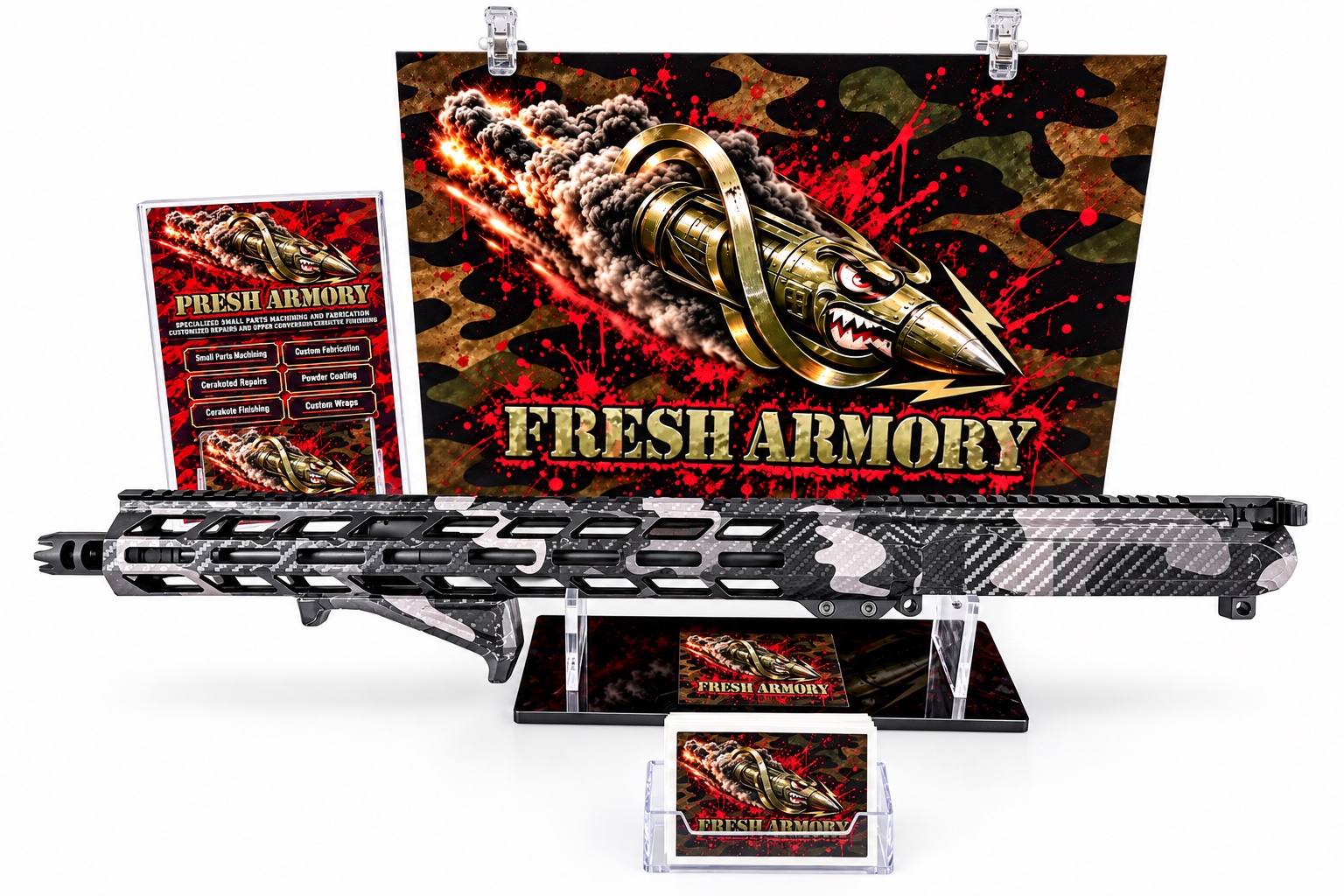 Fresh Armory custom finishing project display